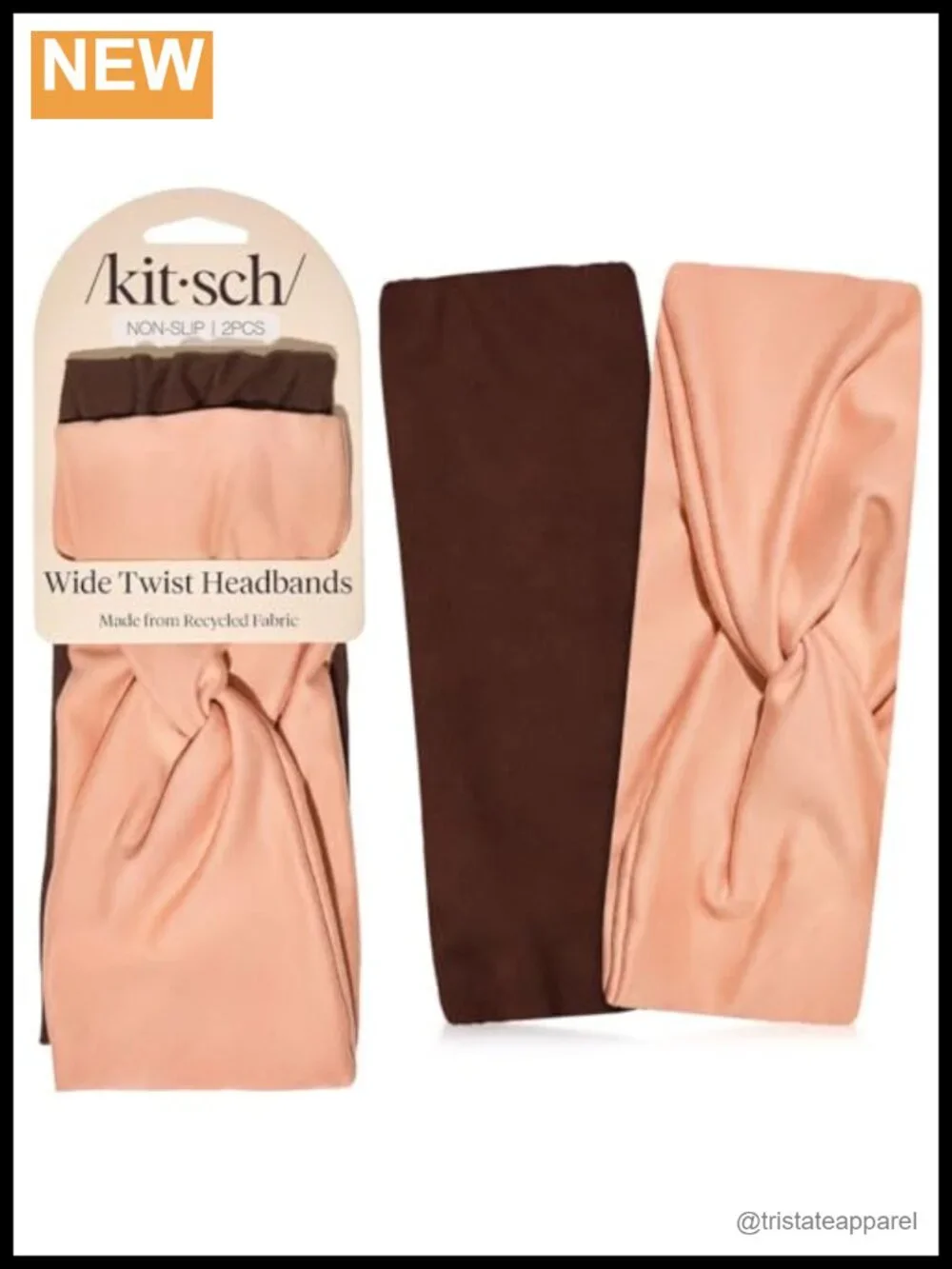 Non Slip Wide Headbands for Women Stretchy Hair Bands 2 Pack